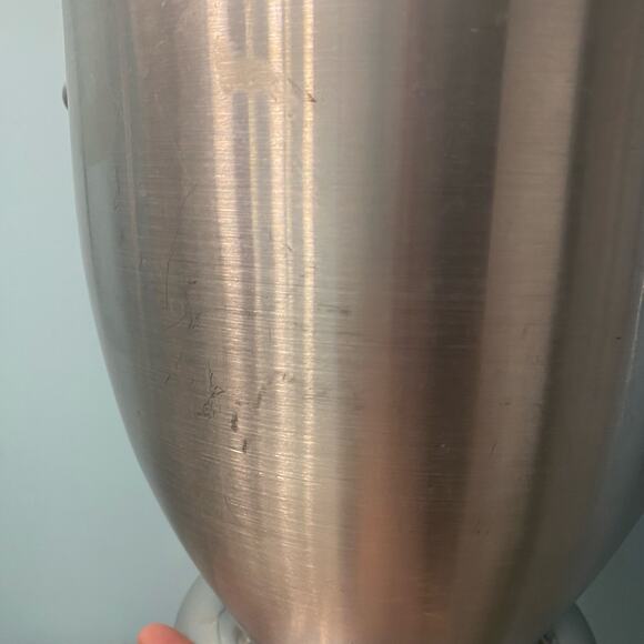 Vintage MCM Kromex Chrome And Brushed Aluminum Ice Bucket Lid Handle Modern - Picture 3 of 10